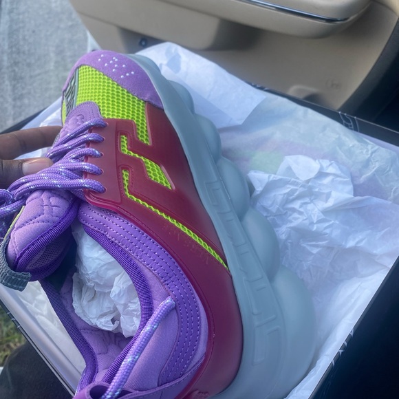 Versace Purple and Red Sneakers
